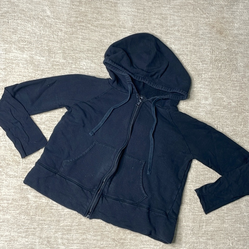 Black Beyond Yoga Cropped Zip Up Hoodie